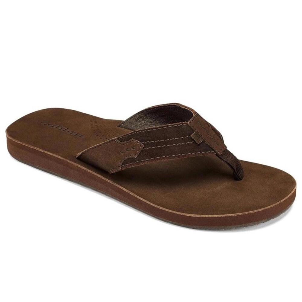 COBIAN Men's Lazo Brown Flip Flop Sandals LZO24-200 Size 8 - Picture 2 of 11